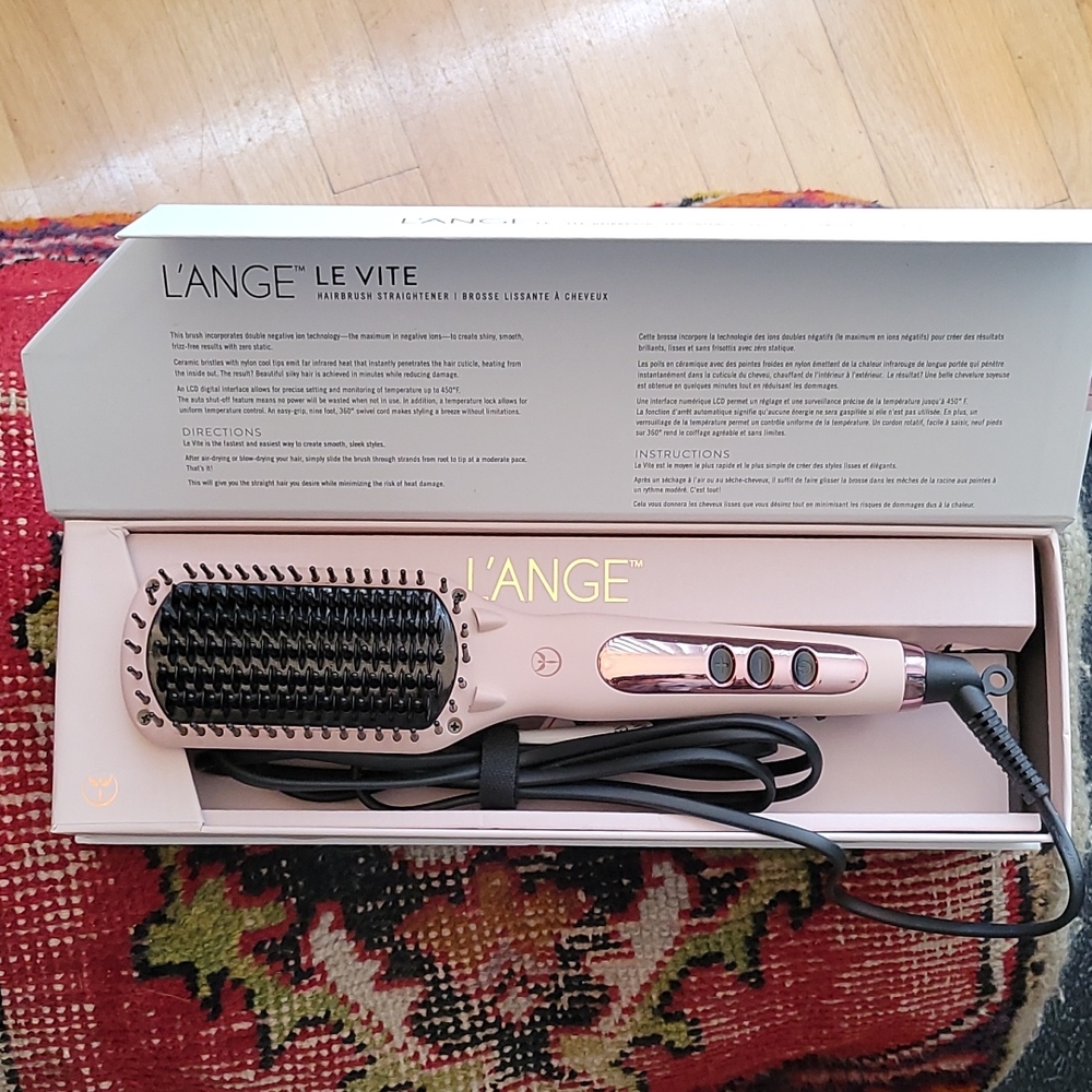 L'Ange LeVite Hairbrush Straightener, EUC